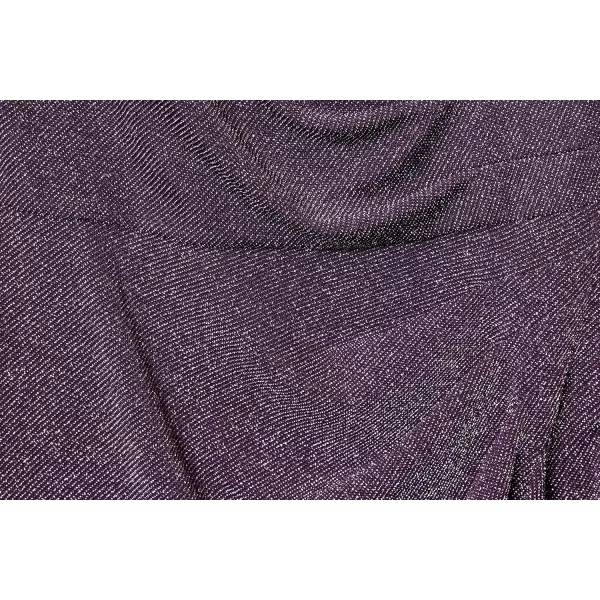 Alex Evenings Womens Long Metallic Ruched Flutter Sleeve Gown with Side Slit Mother of The Bride Formal DressDark Plum