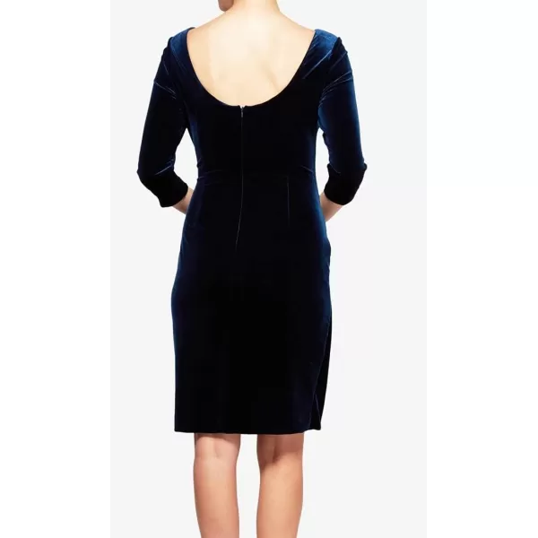 Alex Evenings Womens Short Three Quarter Sleeve Velvet Dress Petite RegularImperial Velvet