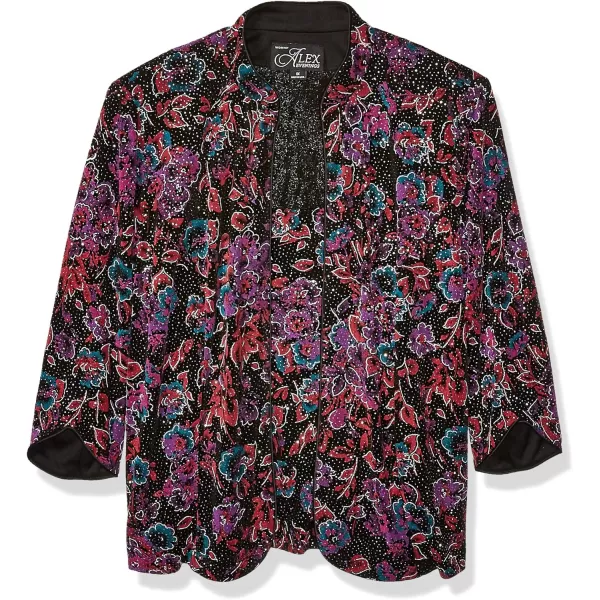 Alex Evenings Womens Top and Jacket SetFuchsia Multi