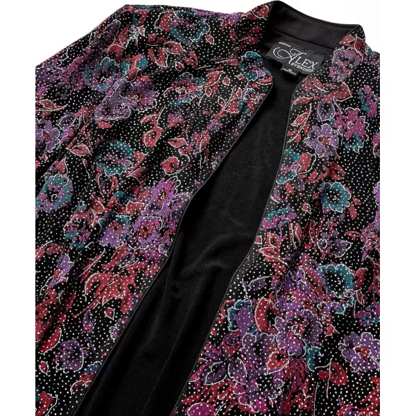 Alex Evenings Womens Top and Jacket SetFuchsia Multi