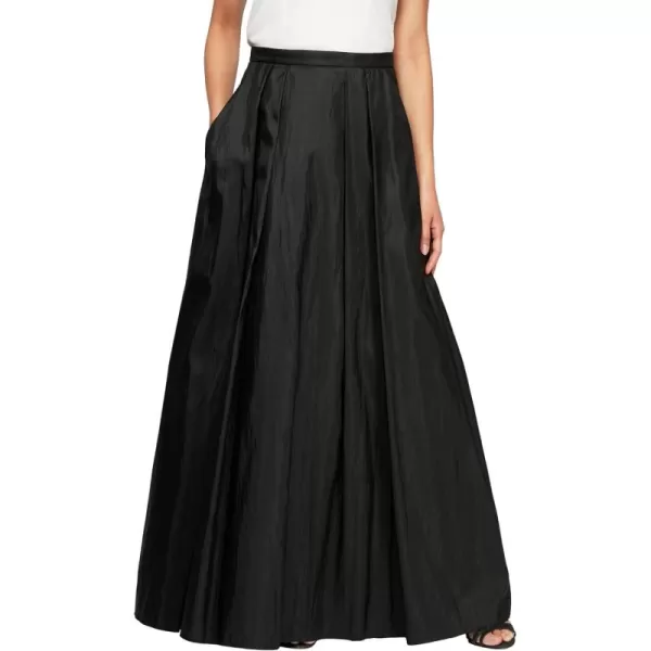 Alex Evenings Womens Full Length Formal Maxi SkirtBlack Taffeta