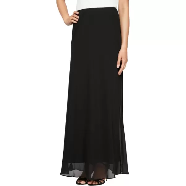 Alex Evenings Womens Long Maxi Skirt Regular and PetiteAline Black