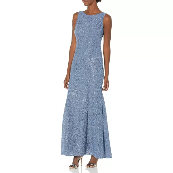 Alex Evenings Womens Dress and Shawl SetDusty Blue