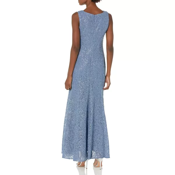 Alex Evenings Womens Dress and Shawl SetDusty Blue