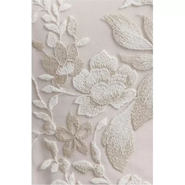 Alex Evenings Womens Plus Size Tea Length Lace Mock DressTaupe