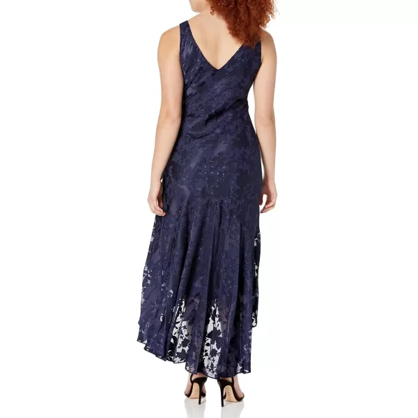 Alex Evenings Womens Sleeveless Printed Chiffon MidLength Dress with JacketDark Navy