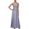 imageAlex Evenings Womens Long Two Piece Mother of The Bride Dress with Lace Jacket Wedding Guest FormalIris