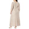 imageAlex Evenings Womens Plus Size Long Dress with Knot Front DetailBuff