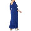 imageAlex Evenings Womens Plus Size Long Dress with Knot Front DetailElectric Blue Glitter
