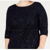 imageAlex Evenings Womens Plus Size Long Dress with Knot Front DetailNavy