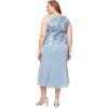 imageAlex Evenings Womens Tea Length Mother of The Bride Jacket Dress Formal Events Wedding Guest Plus SizeDusty Blue