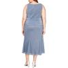 imageAlex Evenings Womens Tea Length Mother of The Bride Jacket Dress Formal Events Wedding Guest Plus SizeSteel Glitter
