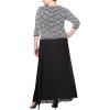 imageAlex Evenings Womens PlusSize Mock Dress with SequinLace BodiceBlackWhite