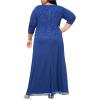 imageAlex Evenings Womens PlusSize Mock Dress with SequinLace BodiceElectric Blue