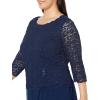 imageAlex Evenings Womens PlusSize Mock Dress with SequinLace BodiceNavy