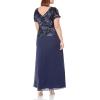 imageAlex Evenings Womens PlusSize Mock Dress with SequinLace BodiceNavy Soutache