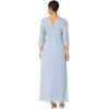 imageAlex Evenings Womens PlusSize Mock Dress with SequinLace BodiceSky