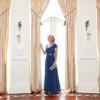 imageAlex Evenings Womens Long Cowl Neckline Mother of The Bride Dress Formal Event Gown Petite and Regular SizesWedgewood