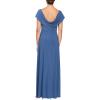 imageAlex Evenings Womens Long Cowl Neckline Mother of The Bride Dress Formal Event Gown Petite and Regular SizesWedgewood