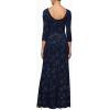 imageAlex Evenings Womens Long Dress with Knot Front DetailNavy