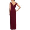 imageAlex Evenings Womens Long Dress with Knot Front DetailWine