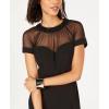 imageAlex Evenings Womens Long Shift Dress with Illusion Neckline Petite and Regular SizesBlack Dress
