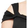 imageAlex Evenings Womens Plus Size Long Cold Shoulder Dress with Ruched SkirtBlack