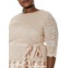 imageAlex Evenings Womens PlusSize Tea Length Aline Dress with Tie BeltChampagne