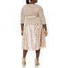 imageAlex Evenings Womens PlusSize Tea Length Aline Dress with Tie BeltChampagne