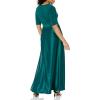 imageAlex Evenings Womens Satin Ballgown Formal Event Dress with Pockets and Tie Belt Petite and Regular SizesEmerald