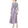 imageAlex Evenings Womens Satin Ballgown Formal Event Dress with Pockets and Tie Belt Petite and Regular SizesHeather Hi Low