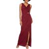 imageAlex Evenings Womens Long Dress with Knot Front DetailWine Cowl