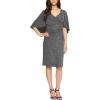 imageAlex Evenings Womens Metallic Knit DressShort BlackSil