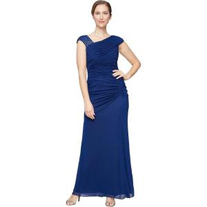 imageAlex Evenings Womens Metallic Knit DressElectric Blue