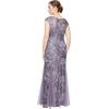 imageAlex Evenings Womens Long Fit and Flare Mother of The Bride Dress with Godet Detail Petite and Regular SizesIcy Orchid