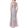 imageAlex Evenings Womens Long Fit and Flare Mother of The Bride Dress with Godet Detail Petite and Regular SizesWisteria
