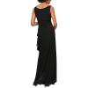 imageAlex Evenings Womens PlusSize Lace Bolero Jacket Dress with Side Ruched SkirtBlack Beaded Fringe