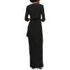 imageAlex Evenings Womens PlusSize Lace Bolero Jacket Dress with Side Ruched SkirtBlack Beaded Fringe