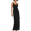 imageAlex Evenings Womens PlusSize Lace Bolero Jacket Dress with Side Ruched SkirtBlack Beaded Fringe