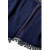 imageAlex Evenings Womens PlusSize Lace Bolero Jacket Dress with Side Ruched SkirtNavy Beaded Fringe