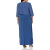 imageAlex Evenings Womens PlusSize Lace Bolero Jacket Dress with Side Ruched SkirtWedgewood Lace