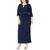 Navy Beaded Fringe