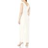 imageAlex Evenings Womens Slimming Long Side Ruched Mother of The Bride Dress WCascade Ruffle Skirt Petite and Regular SizesIvory