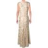 imageAlex Evenings Womens Long Fit and Flare Dress Godet Detail Petite and RegularBright Champagne
