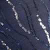 imageAlex Evenings Womens Long Fit and Flare Dress Godet Detail Petite and RegularNavy Silver