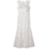 imageAlex Evenings Womens Long Fit and Flare Dress Godet Detail Petite and RegularPlatinum