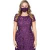 imageAlex Evenings Womens Long Rosette Mother of The Bride Dress with Short Sleeves Wedding Guest Petite and Regular SizesEggplant