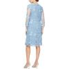 imageAlex Evenings Womens Midi Scoop Neck Shift Dress with Jacket Petite and RegularHydrangea