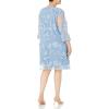 imageAlex Evenings Womens Midi Scoop Neck Shift Dress with Jacket Petite and RegularHydrangea