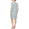 imageAlex Evenings Womens Midi Scoop Neck Shift Dress with Jacket Petite and RegularIce Sage